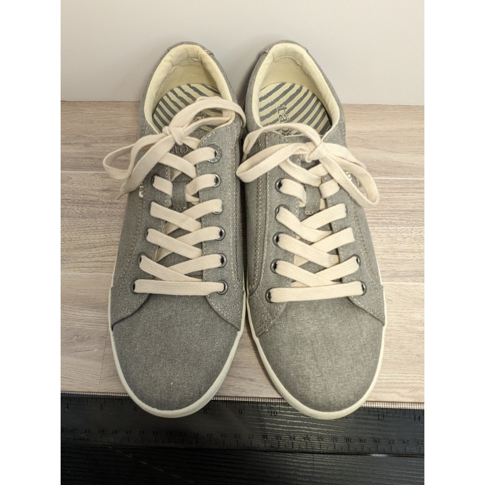 Taos Star Gray Canvas Low Top Lace Up Comfort Sneakers Womens 9.5‎ STA-12344